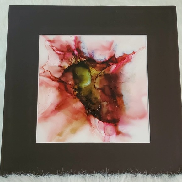 Other - Original Alcohol Ink on Grafix and Matted in Black